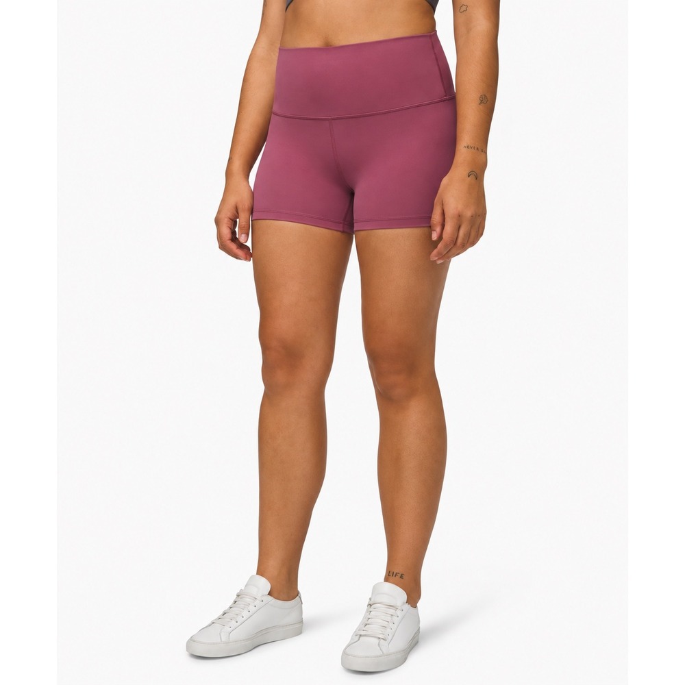 Lululemon Align Short 4" Nulu Shorts Plum High Rise Gym Yoga Active Womens 2